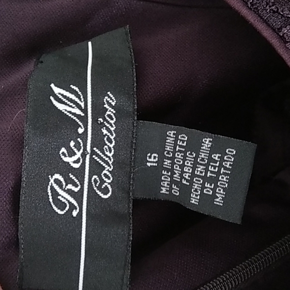 R&M Collections  Size 16. Maroon/Burgundy - Picture 10 of 10